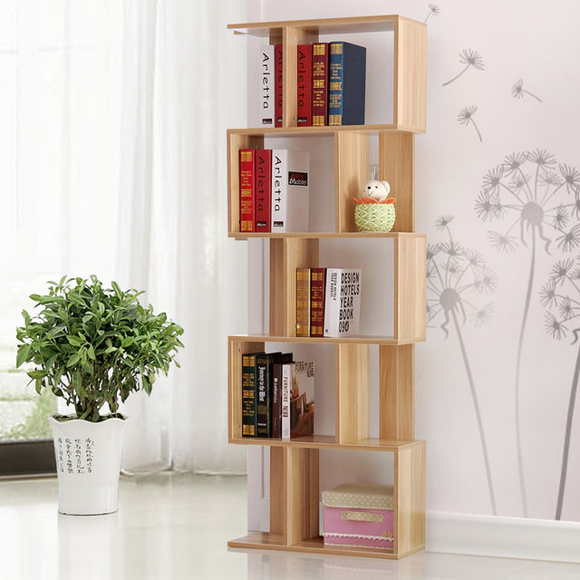 Simple bookshelves shelf bookcase free combination table small bookshelf children's storage cabinet simple partition
