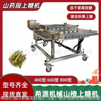 Shredded okra sugar-pulling machine yam section hanging syrup equipment freeze-dried strawberry sugar-wrapped machine mesh belt thickened