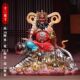 Popular White Marble Hollow Statue of Zhao Gongming, the Five Paths God of Wealth, Riding a Black Tiger, for Worship
