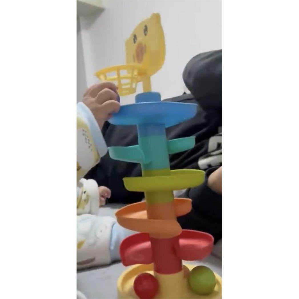 宝宝益智投篮轨道转转乐适合0-3岁婴儿吗？趣味早教玩具新宠了解一下