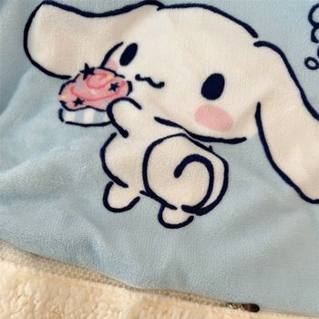 Super cute ~ sanrio cartoon blanket lunch break blanket cover blanket thickened lamb velvet coral velvet blanket bedroom leisure