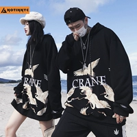 Một vị thần không có ở New York Tide, cặp đôi hip hop trùm đầu áo len thêu oversize và áo choàng nhung MAMC đồ ngủ nam