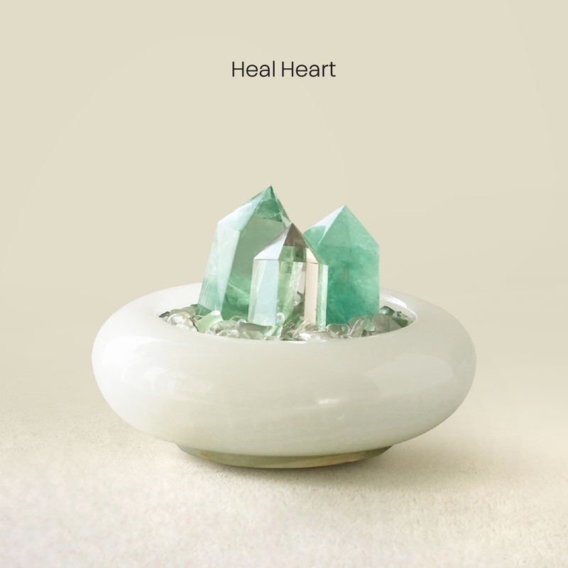 Healheart Infinite Island Natural Fluorite Ornament Thinking Lamp Home Decoration Desktop Creative High-End Gift Healheart Infinite Island Natural Fluorite Ornament Thinking Lamp Home Decoration Desktop Creative High-End Gift