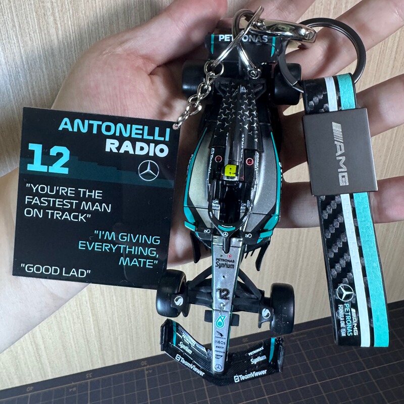 Kimi Antonelli Tr Acrylic Pendant Mercedes-Benz F1 Keychain Racing Merchandise Car Fan Collectible