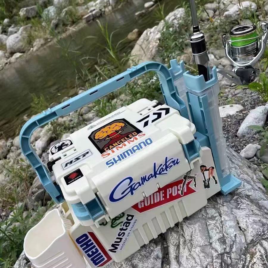 新しいLuya釣りボックス2025多機能ポータブル厚手海釣りボックス大容量釣りボックス海岩釣り収納ボックス