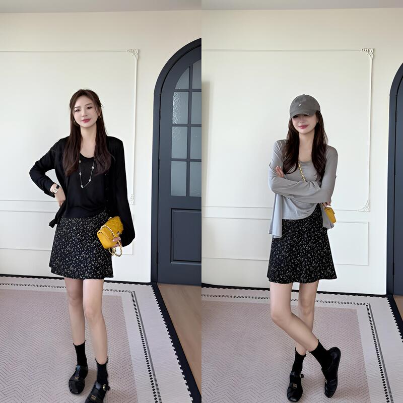 【Yu Huanhuan】Summer Fashion Versatile Casual Sun-Protective Thin Cardigan Vest Two-Piece Set-Yhw60320 【Yu Huanhuan】Summer Fashion Versatile Casual Sun-Protective Thin Cardigan Vest Two-Piece Set-Yhw60320