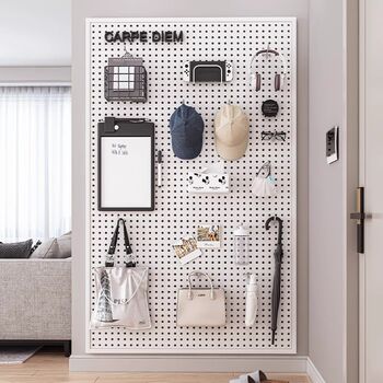 Round hole hole board wall rack shelf stainless steel display storage custom q hardware tools universal hanging board