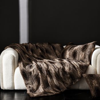 Zijpe~ european style autumn and winter warm rabbit plush blanket household casual blanket sofa cover blanket velvet blanket blanket bedding