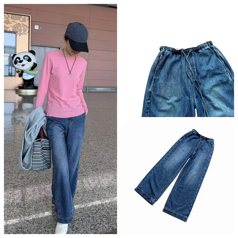 Infinite Coastline/无垠海岸20103【Elastic Waist】Linen Jeans C8995