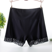 3-pack mid-high waist boxer underwear women lace no trace safety anti-light Lady size underwear thin breathable