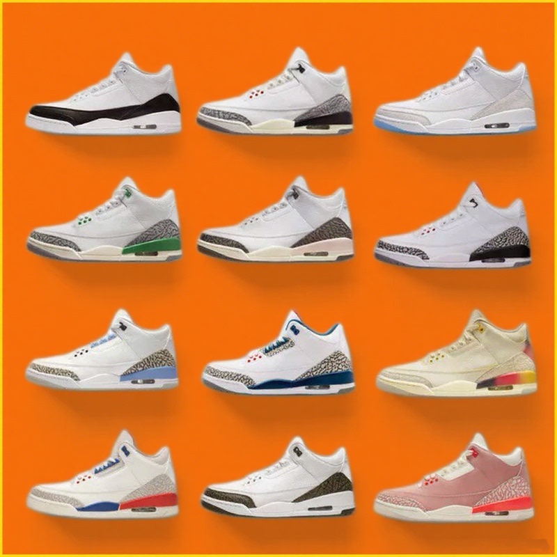 Autumn Aj3 Men's Shoes 2025 White Sneakers ins Casual Air Cushion Trendy Shoes Thick-Soled Height-Increasing Couple Sneakers Joe 3 Autumn Aj3 Men's Shoes 2025 White Sneakers ins Casual Air Cushion Trendy Shoes Thick-Soled Height-Increasing Couple Sneakers Joe 3