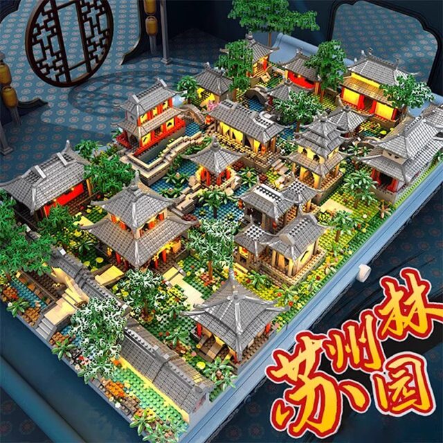 Suzhou Garden Building Blocks 2025 New Model High-Difficulty Large Ancient Architecture Educational Assembly Toy for Boys and Girls