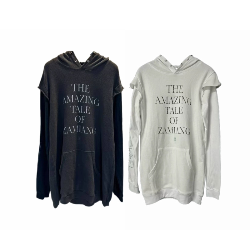 [Strongest on the Market] Yixuan Club-Undercover 06Ss Black and White Two-Tone Studded Fake Two-Piece Sweatshirt