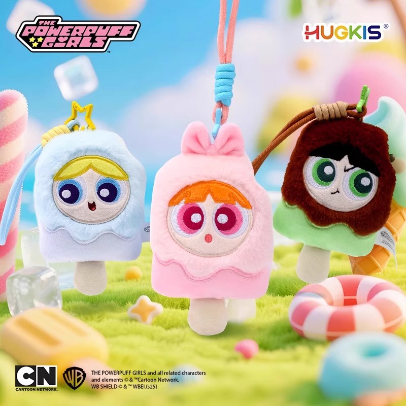 夏日清凉必备！HUGKIS飞天小女警冰棍毛绒挂件，甜酷女孩的专属礼物✨