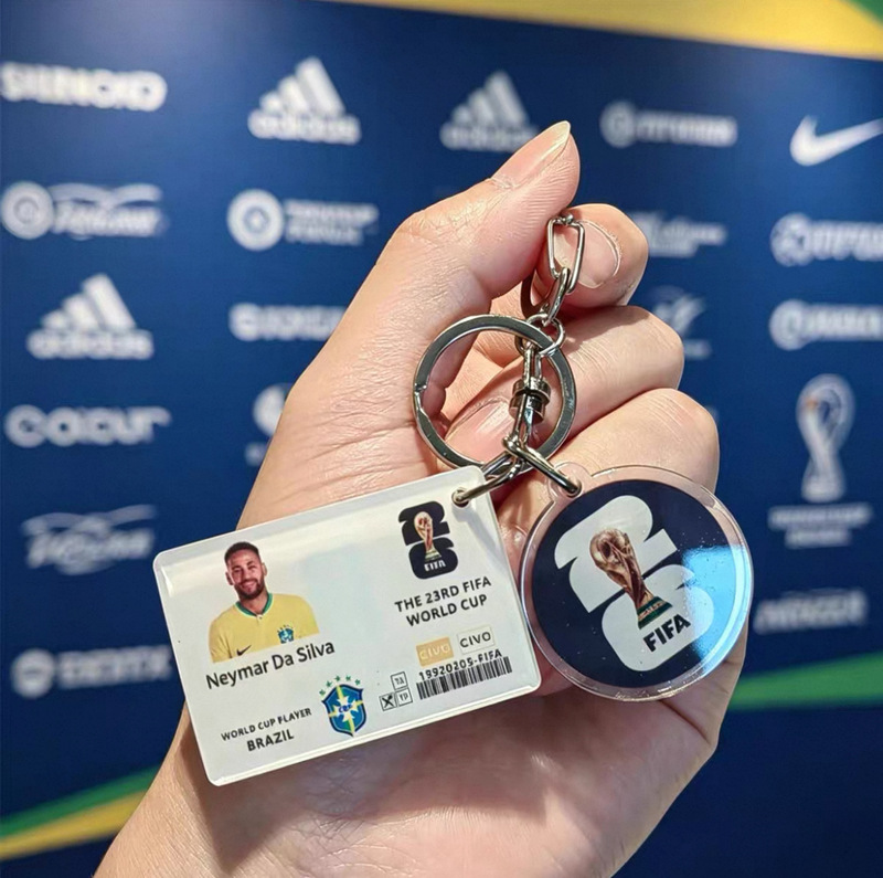 World Cup Football Pendant Messi Neymar Mbappé Acrylic Keychain Pendant Gift Backpack Pendant Accessory World Cup Football Pendant Messi Neymar Mbappé Acrylic Keychain Pendant Gift Backpack Pendant Accessory