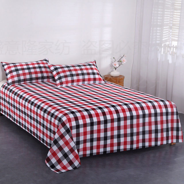 Thickened old coarse cloth bed sheet double coarse cloth kang single quilt cover single student dormitory bed sheet two-piece three-piece set