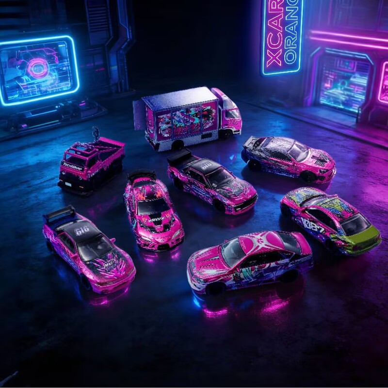 Tuoyi Box Liuliu Ge 1087X Drift Team Vol.02 End Box 8 Alloy Car Models