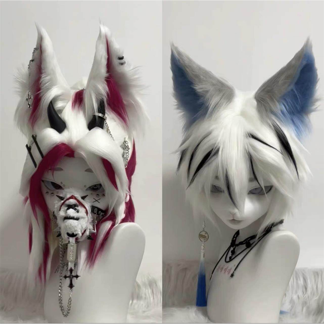 现货原创手作兽头定做男女兽装K系兽头成品儿童少年kig系头套掉落,萌宠变装,超可爱变身指南!🐾💖-furry福瑞-淘宝百科网
