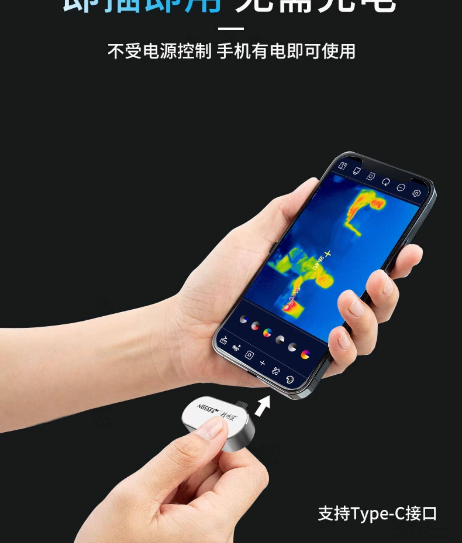 Тепловизор 精明鼠nf586s手机热像仪红外线热成相高清成像夜视测温漏水热像仪 Smart Rat