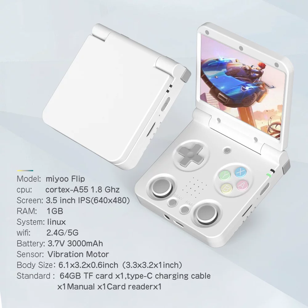 AMPOWN Miyoo flipV2 open source handheld game console cross-border nostalgic arcade
