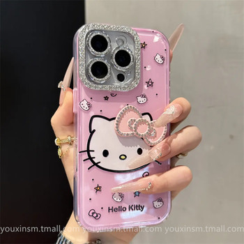 ins Girly Kitty Cat Bow Apple 16 Pro Max Phone Case iPhone 15 Pro Max New Model 14 Internet Celebrity 2025 Hot Item 12Pm Shockproof 17 Women's Plus Silicone 13 Compatible