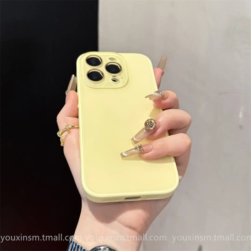 ins Summer Dopamine Original Glass Case for iPhone 16 Pro Max iPhone 15 Pro Max New Model 17Pm Popular 11 Internet Celebrity Unisex 13 Super Stylish 12 Full Coverage 14P Case