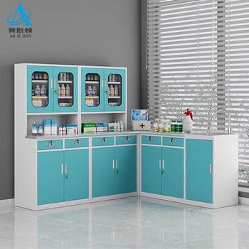 Western medicine cabinet hospital pharmacy dispensing cabinet clinic medicine cabinet pharmacy stainless steel foot western medicine storage cabinet disposal table