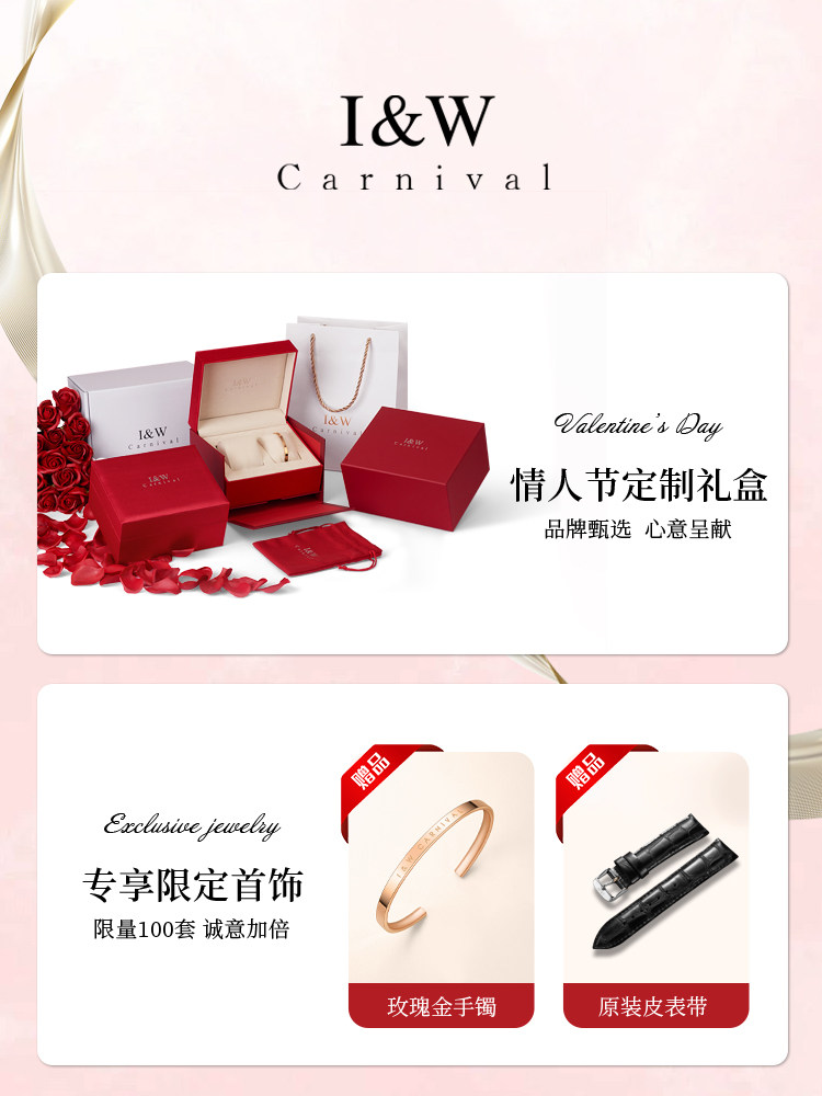 Iw Aiwochi Watch Women's Mechanical Watch 2026 New Brand Genuine Watch Women's Model Light Luxury Niche New Year Gift