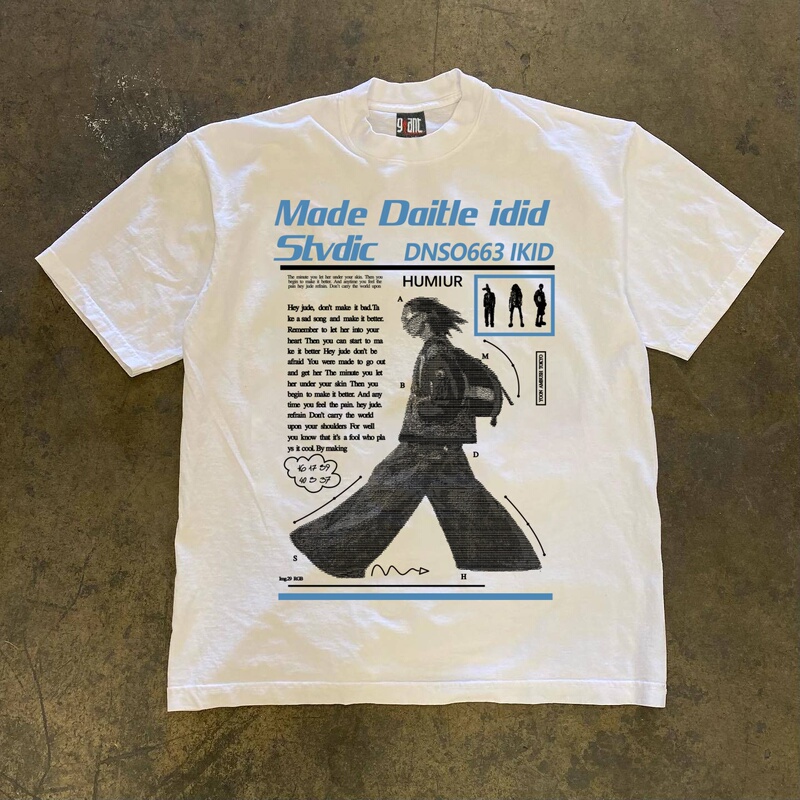 Earn Money to Buy a Sports Car, Pure Cotton 300g American Retro Personalized Portrait Print Versatile Loose Short-Sleeved T-Shirt Top Earn Money to Buy a Sports Car, Pure Cotton 300g American Retro Personalized Portrait Print Versatile Loose Short-Sleeved T-Shirt Top
