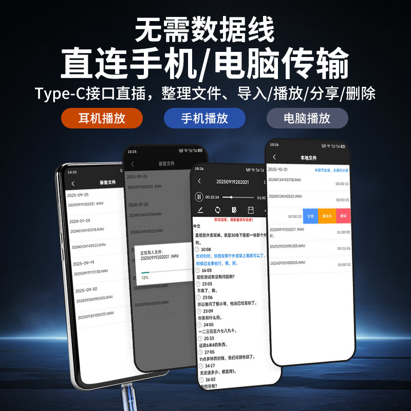 Ruiman Voice Recorder Is a Portable, Professional, High-Definition, Noise-Reducing Device That Students Can Use to Convert Speech to Text, a Lawyer's Essential Tool with Ultra-Long Standby Time