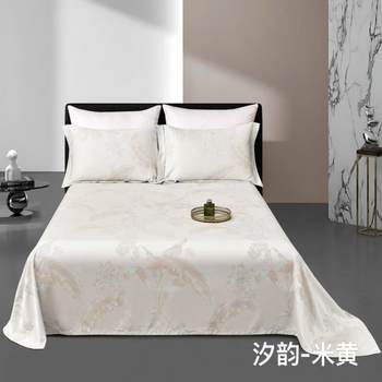 High-end bamboo fiber ice silk mat three-piece set summer silk bed sheets for home use 1.8m summer machine-washable air conditioning soft mat