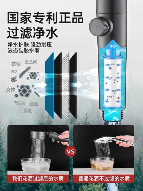 [Next Day Delivery]Pressurized Shower Head for Home Bathroom Water Heater, Increased Pressure Shower Set