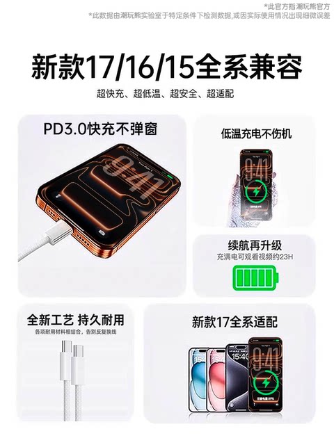[Official Genuine Product] Suitable for Apple 17 Charging Cable, Car Fast Charging Data Cable, iPhone 16 Pro Max Fast Charging Dual Type-C 15 Device USB to Mobile Phone Carplay C-Port Original Braided Pd Cable
