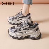 Женская обувь для папы на толстой подошве Daphne, новинка 2025 года, зимняя обувь из хлопка и бархата, открывающая ноги, маленький гигант, красивая женская обувь, модный стиль