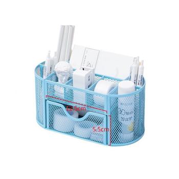 Selected pen holder storage desktop multifunctional metal storage student creative cute pen bucket drawer pen insert