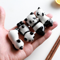  Japanese-style ceramic hand-painted panda spoon chopsticks holder kitchen household creative cute ins tableware girl net red ornaments