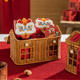 New Year's Gift Rattan Woven Egg Basket Handbag Snacks Wedding Candy New Year's Goods Packaging Engagement Wedding Gift Box Basket