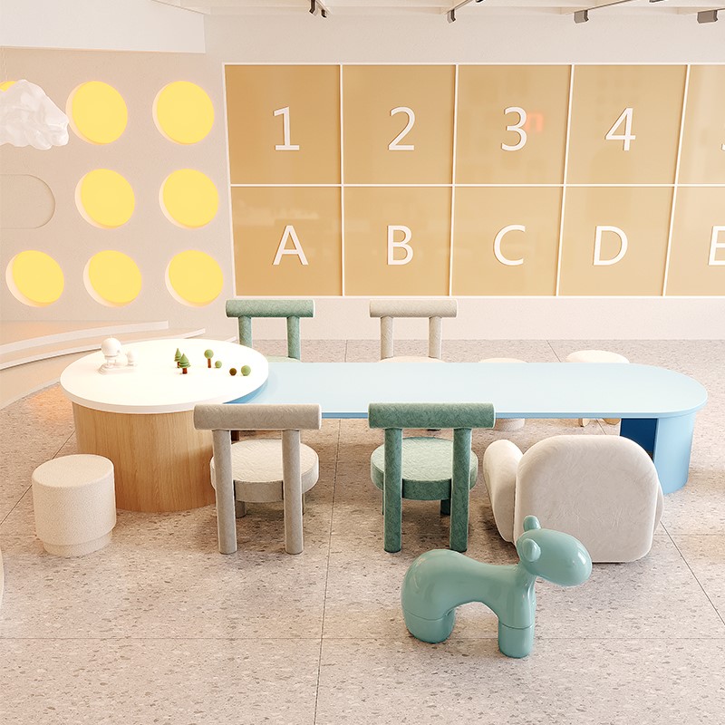 Baby painting game learning class chair outfit kindergarten children's table and chair writing table and chair early education table and chair