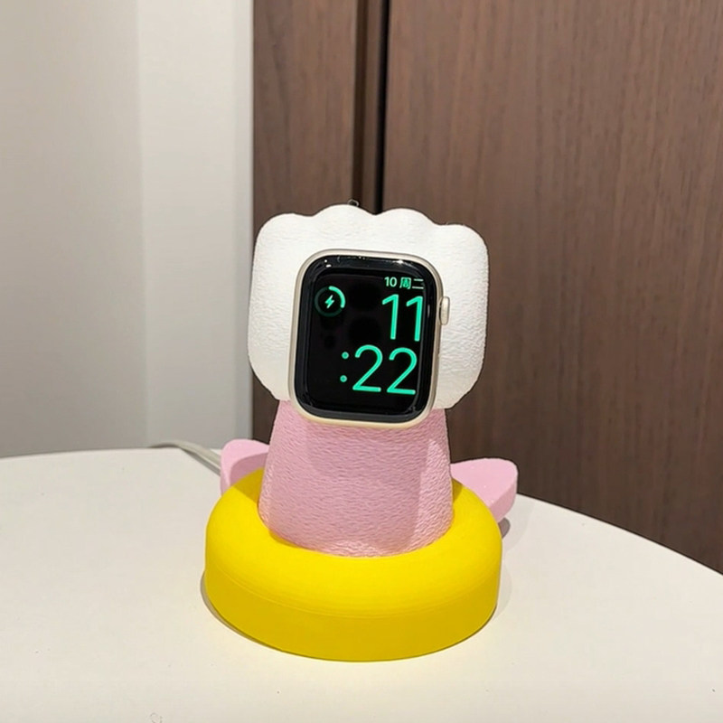 卡通猫爪Apple Watch 10充电支架：萌翻你的桌面，实用又可爱！-智能手表-淘宝好物网