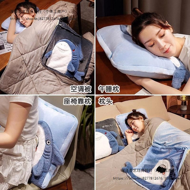 Pillow quilt dual-purpose thickened office folding nap pillow blanket two-in-one sofa car cushion car