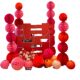 Wedding Hotel Room Decoration Set with Double Happiness Character Honeycomb Balls for the Bride and Groom's Bedroom, New Chinese-Style Wedding Decoration Complete Set