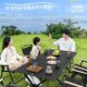 Lulinke Camping Table and Chair Set, Egg Roll Table, Camping Picnic Outdoor Folding Table and Chair Combo