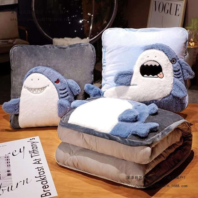 Pillow quilt dual-purpose thickened office folding nap pillow blanket two-in-one sofa car cushion car