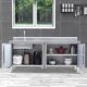 Thickened Stainless Steel One-Piece Large Sink Cabinet Commercial Workbench with Sink Household Vegetable Washing Basin Kitchen Stove