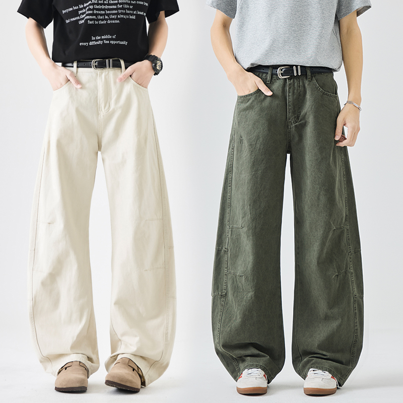 2025 Spring/Summer New American Style Casual Pants for Men and Women, High Street Trend, High-End Feel, Loose Straight Wide-Leg Trousers 2025 Spring/Summer New American Style Casual Pants for Men and Women, High Street Trend, High-End Feel, Loose Straight Wide-Leg Trousers
