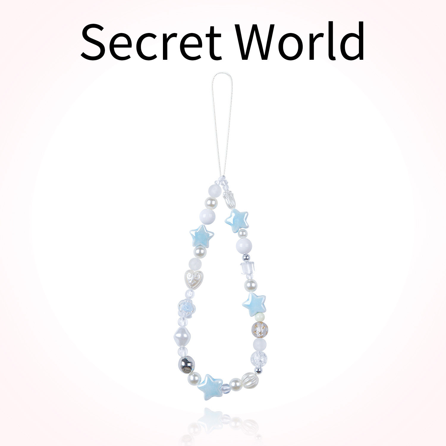 Secretworld Blue Iridescent Star Short Dangling Necklace Wristband with Pearl and Crystal - Cool Summer Style