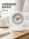 Polaris Solid Wood Desk Clock, White Minimalist Desktop Clock, Wooden Table Clock, Silent, Stylish, Personalized, Creative, New Chinese Style