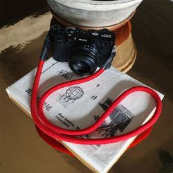 캠인 카메라 스트랩 마이크로 싱글 레트로 문학 야외 랜디드 라이카 SLR 디지털 비스듬한 스팬 Fuji Shoulder Strap