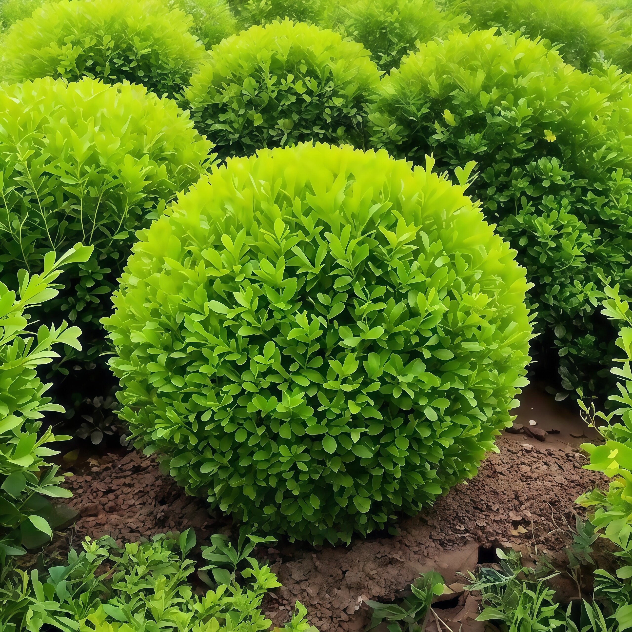 Boxwood balls, melon seeds, boxwood remains green all year round. It can be planted on the ground in villas, in courtyard flower beds, and is a cold-resistant green plant for fences