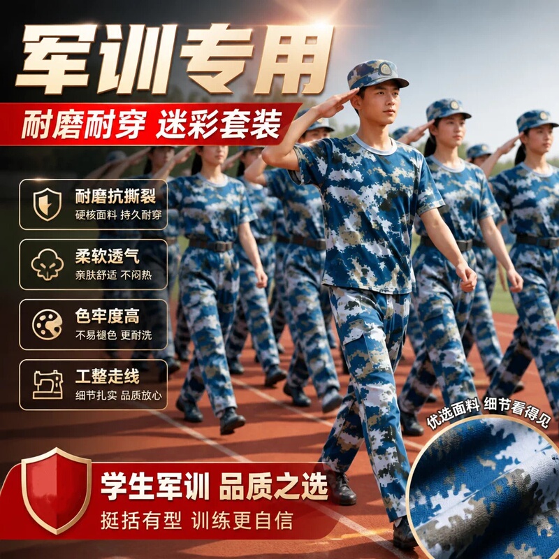 Xp0I7Z Sea Soul Navy Blue Military Training Uniform Pure Cotton T-Shirt Camouflage Short-Sleeved Suit Female Summer High School Student Military Training Uniform Xp0I7Z Sea Soul Navy Blue Military Training Uniform Pure Cotton T-Shirt Camouflage Short-Sleeved Suit Female Summer High School Student Military Training Uniform